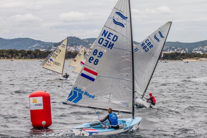First top mark - Sailing World Cup Hyères ©  Robert Deaves
